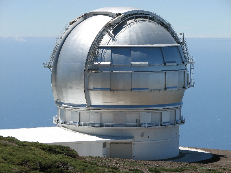 Die Kuppel des Gran Canarian Teleskop mit 10,4m Spiegel.