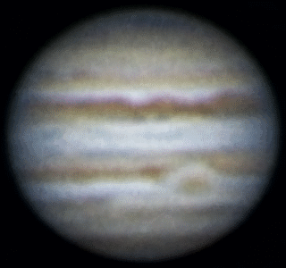 jupiter rotation with GRF on 2009, august 15th to 16th, observed in kleinfriesen - kfo48 Observatory.