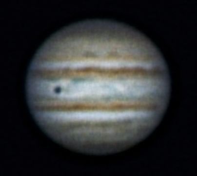 jupiter with shadow of IO on 2009, august 21th, observed in kleinfriesen - kfo48 Observatory.