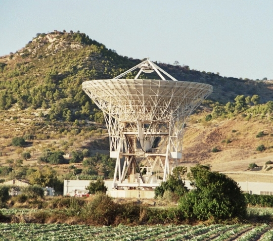 Das Radio Observatorium in Noto, sdlich von Syracus auf Sizilien gelegen.