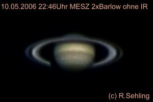 saturn recorded with 2x barlow lense on 2006 may 10th