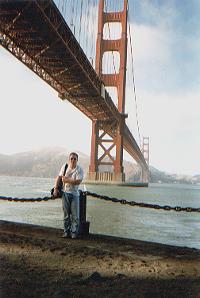Ich, mit Blick auf die Golden Gate Bridge - Blick in Richtung Norden