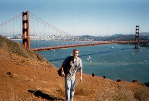 Ich, mit Blick auf die Golden Gate Bridge - Blick in Richtung San Franzisko - Sden